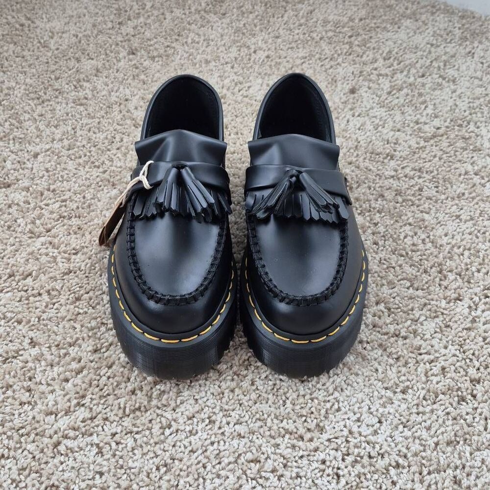 Dr. Martens Adrian Quad  Leather Loafters Black Size M7/W8 - Picture 2 of 6